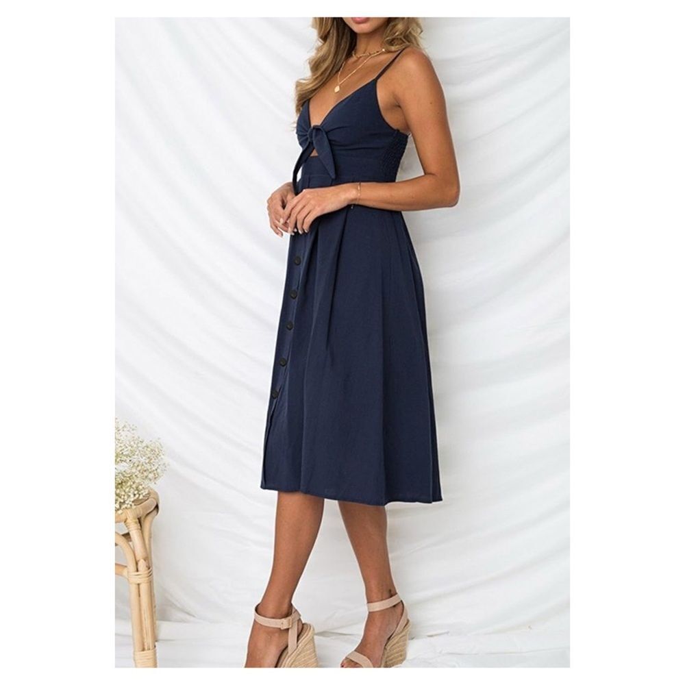 Ecowish Womens S Spaghetti Strap A-line Swing Dress - Picture 10 of 13